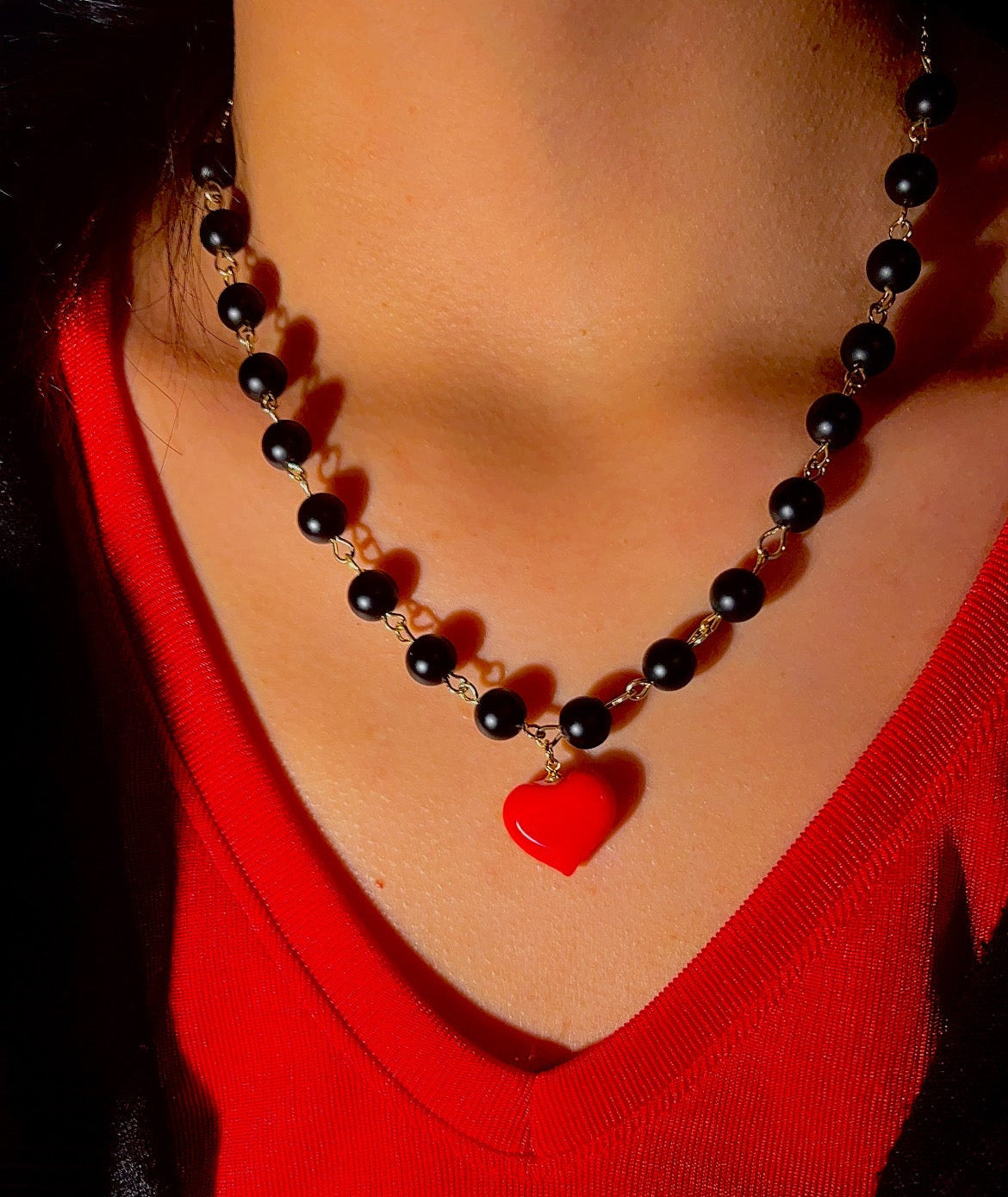 Collar Corazón Rojo