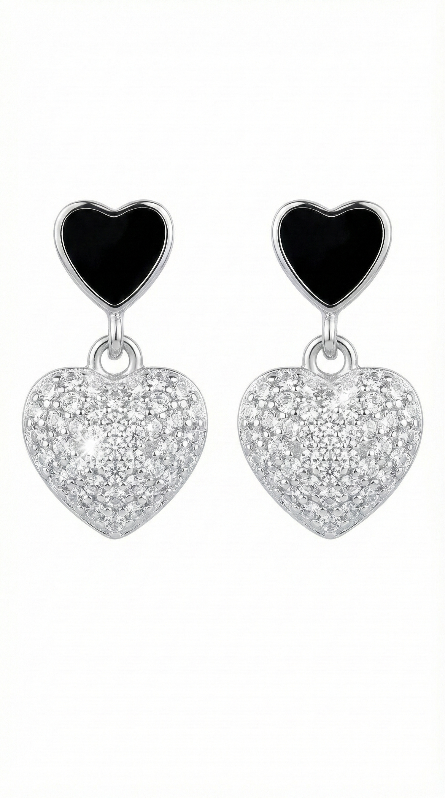 Aros corazón colgante