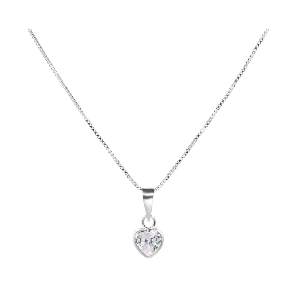 Collar corazón plata