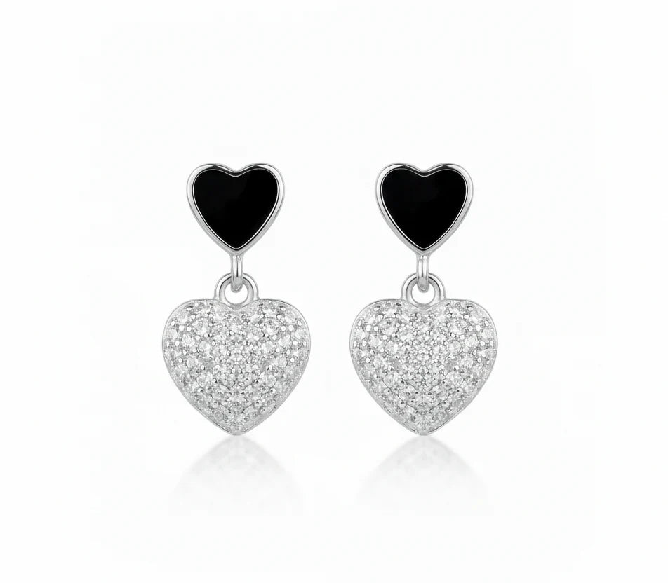 Aros corazón colgante